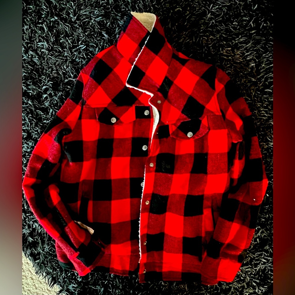 Women’s Fleece Buffalo Plaid Jacket - Picture 1 of 3